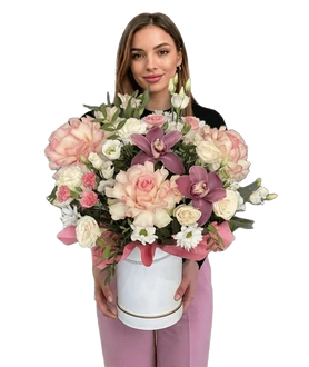 Композиция "Розовая вуаль"