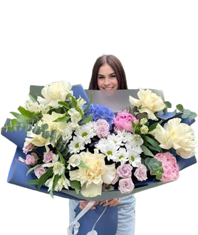 Букет "Голубой шелест"