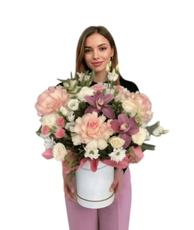 Композиция "Розовая вуаль"